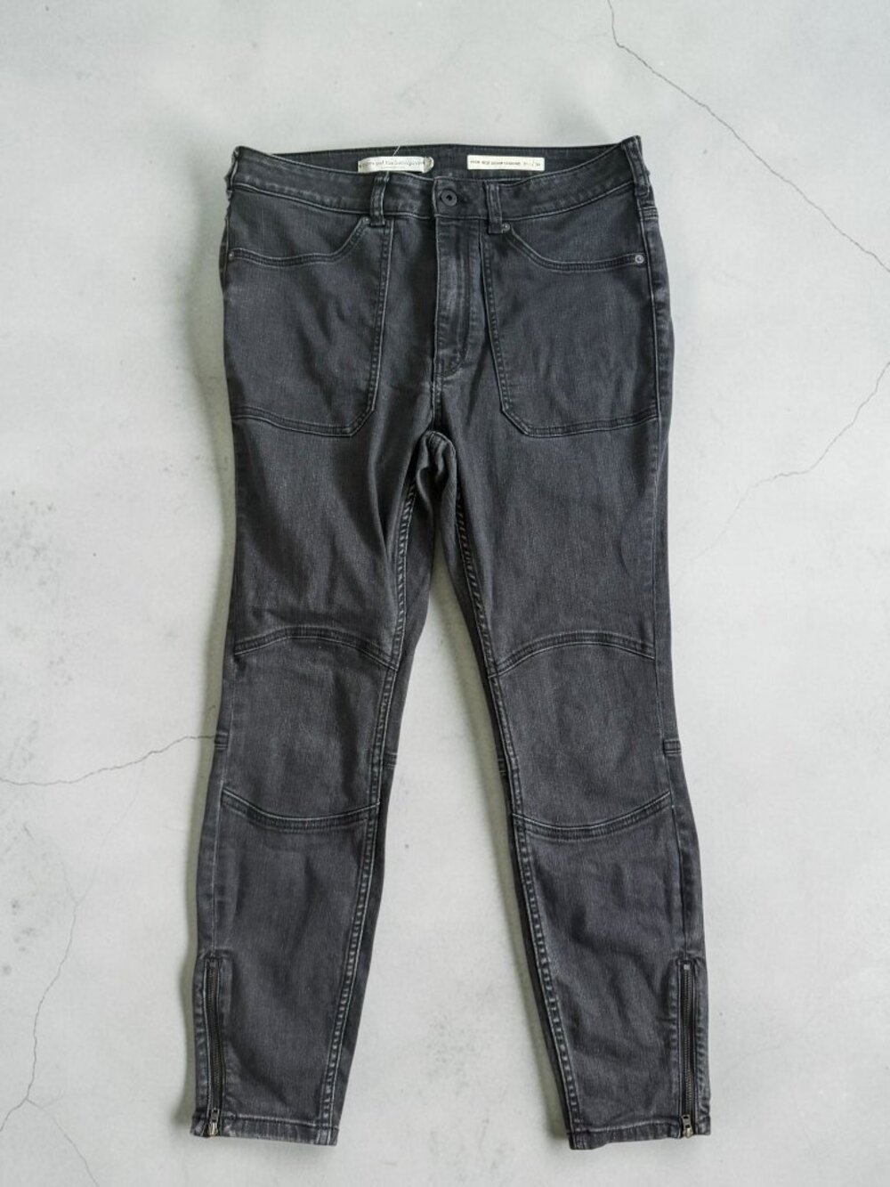 PILCRO Black Gray High Rise Denim Legging Jeans Size 32